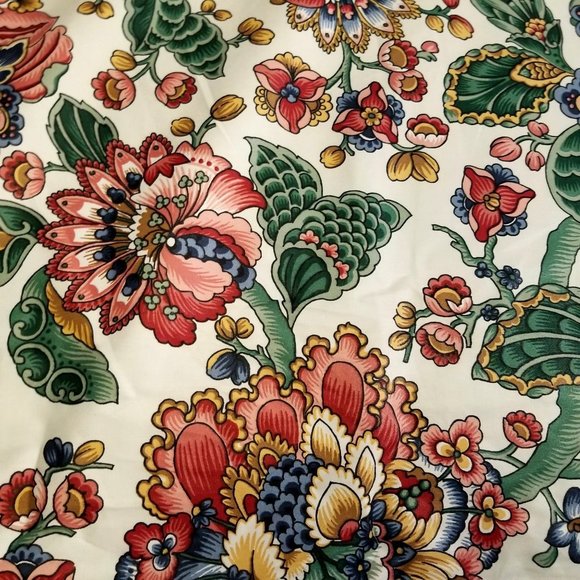 Burgundy Green Floral Upholstery Fabric Material Stanton English Garden 55" W by - Picture 1 of 11